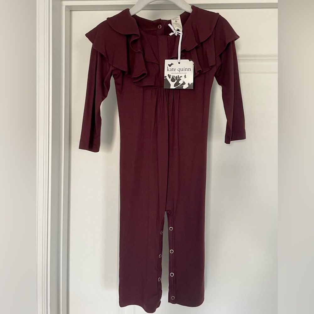 Kate Quinn Organic Bamboo Ruffle Jumpsuit Romper